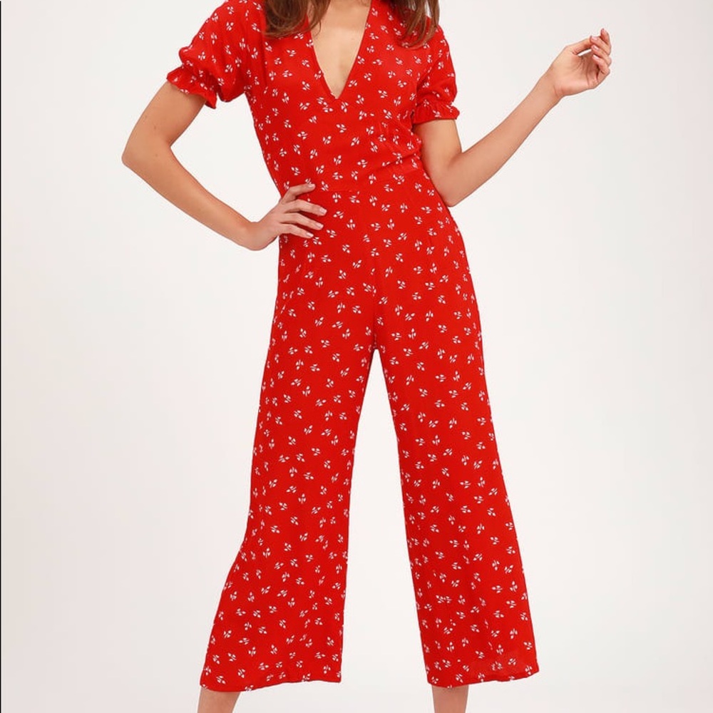 Faithfull the brand red jumpsuit